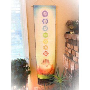 Lovely chakra wall hanging tapestry- approximately 60” x 12”